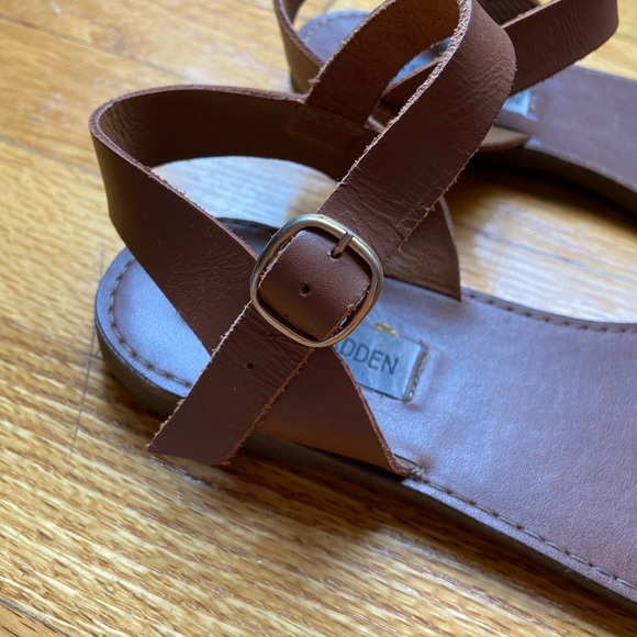 Steve Madden Brown Leather Sandal 7.5 - Picture 4 of 7